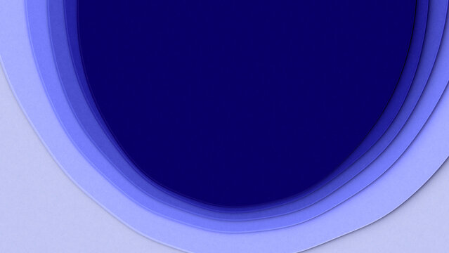 3D Render A minimalist, digital abstract design featuring concentric circles of varying shades of blue on a light gray background