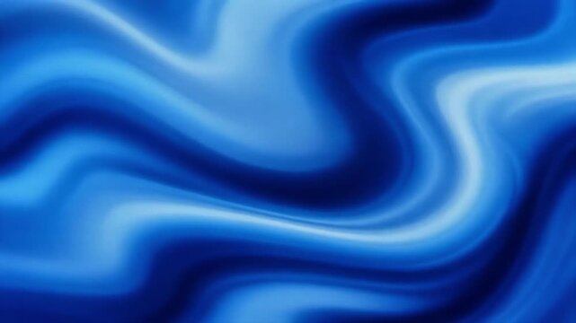Abstract blue waves blending in smooth flowing patterns