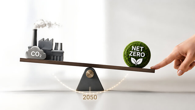 Balancing Industrial CO2 Emissions Against Net Zero Target by 2050 on a Seesaw