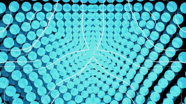 Bright cyan neon light circles abstract digital geometric pattern wallpaper texture background design suitable for modern digital projects.
