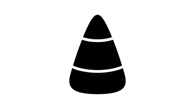 Halloween Traffic cone symbol, road safety sign, hazard warning pictogram, minimalist black vector icon for urban navigation and traffic control design elements vactor