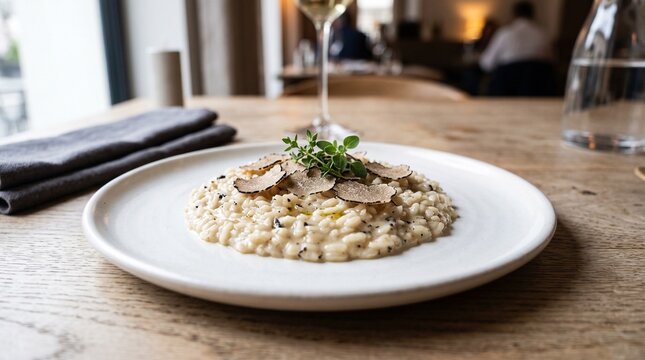 Truffle risotto fine dining