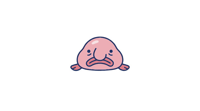 Blobfish icon on white background