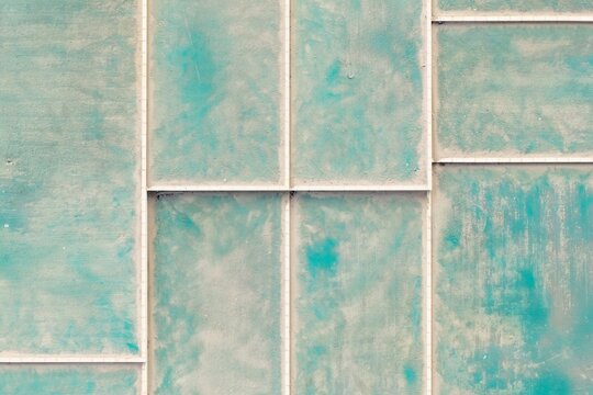 Aerial view of textured teal panels on a residential development in Perth, Western Australia, Australia.