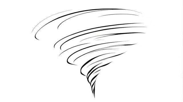 Black and white tornado animation