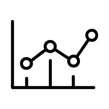 Business growth trend line symbol icon
