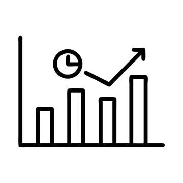Business performance graph icon