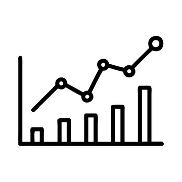 Business growth trend icon