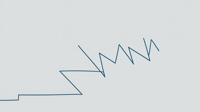Navy Zigzag Line Drawing Motion, Minimal Geometric Design Background