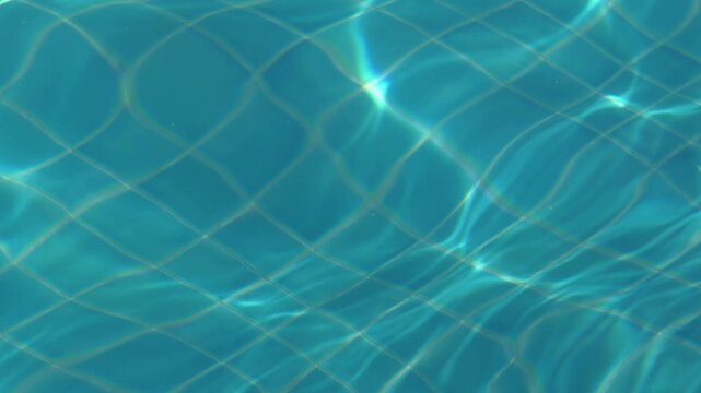 Ripple water surface and sun reflection in swimming pool	