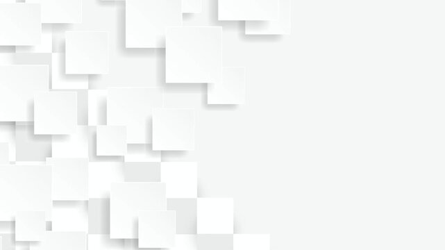 Floating White Squares Abstract Pattern 4K