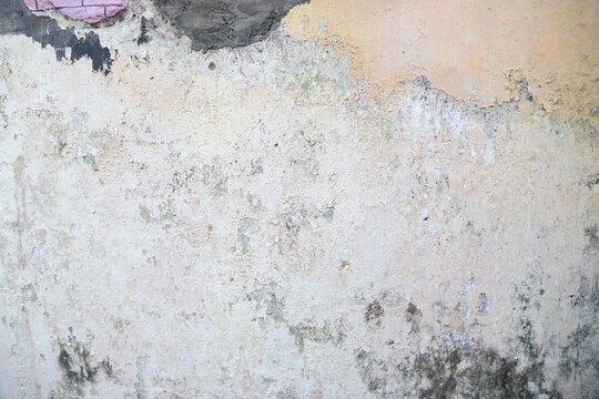 Distressed Old Concrete Wall Texture Background Peeling Stucco
