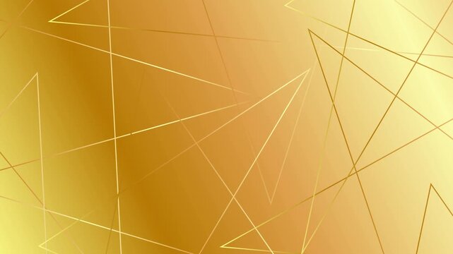 Geometric Triangles on Golden Gradient Surface 4K