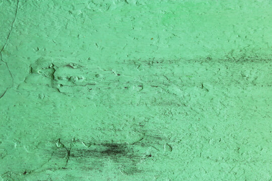 Green Painted Concrete Wall Texture Background Scratched Surface