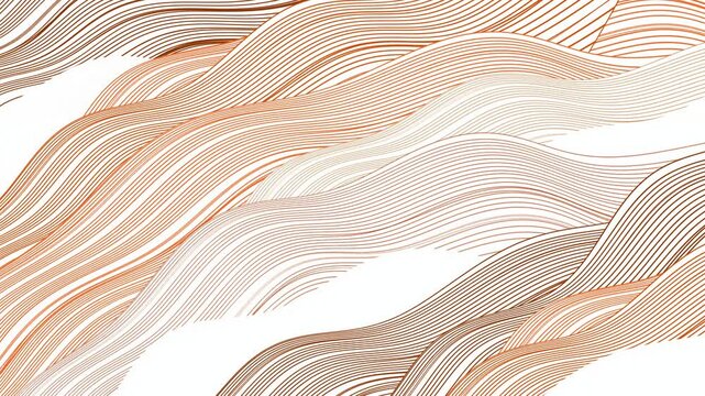 Abstract Golden Wavy Line Patterns 4K