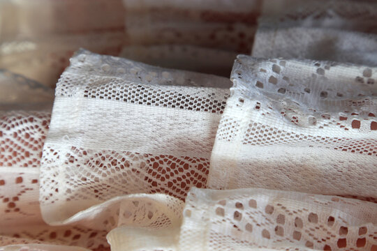 Vintage Patterned Fabric Overlay Background Lace Tablecloth