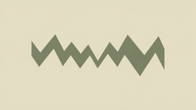 Olive Line Segments Forming Chevron Pattern, Minimal Geometric Design Background