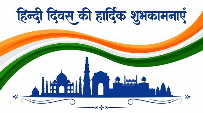 Hindi Diwas celebration poster design