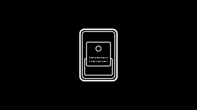 Smartphone travel boarding pass boarding ticket wallet popup outline