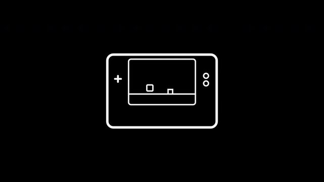 Smartphone game controller buttons retro console character outline