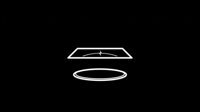 Smartphone wireless charging on power pad electromagnetic waves outline