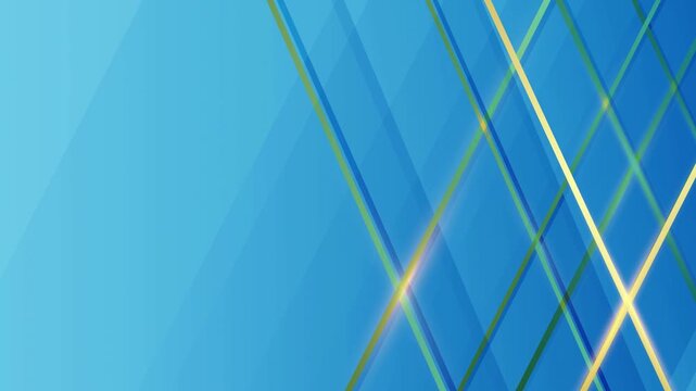 Abstract Blue Geometric Lines Pattern 4K