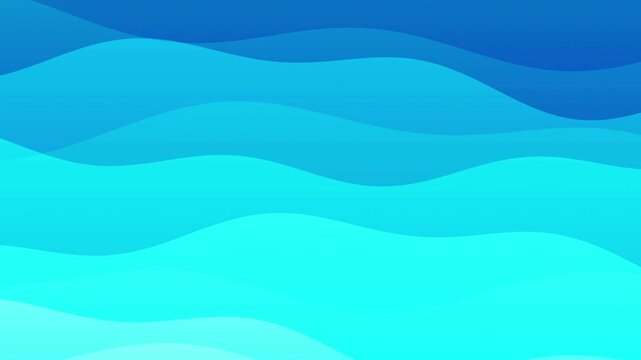Abstract Blue Gradient Wave Pattern 4K