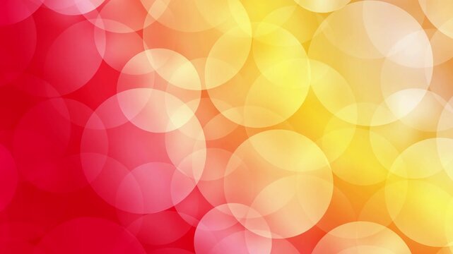 Vibrant Red and Yellow Bokeh Circles 4K