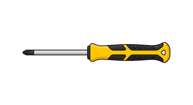 Phillips Screwdriver Isolated on White Background, Hand Tool Vector Illustration