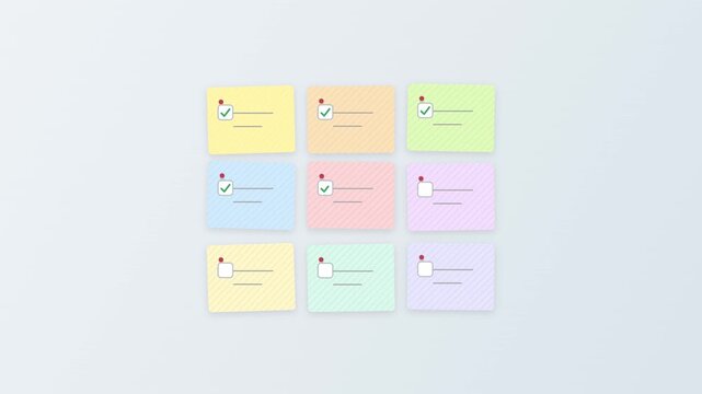 Animated of Sticky Note Checklist Board