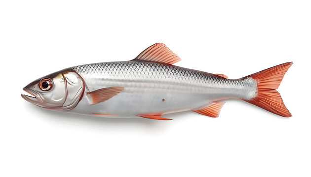 This is an AI-generated illustration of a Rohu fish, a freshwater species