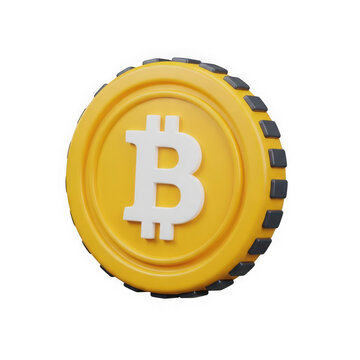 3d rendered close-up view of a golden bitcoin cryptocurrency coin with detailed texture
