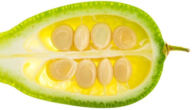Fresh green lime slices on white surface.