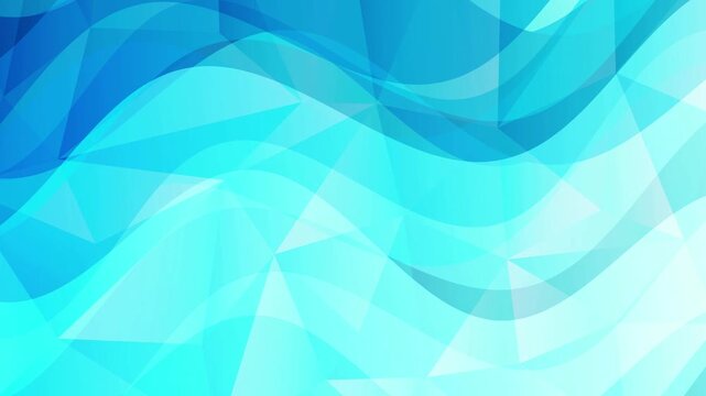 Abstract Blue Geometric Wavy Pattern 4K