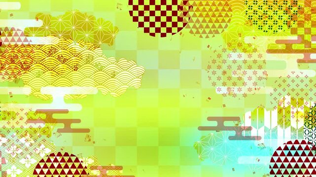 Traditional Japanese Patterns with Gold Accents 4K