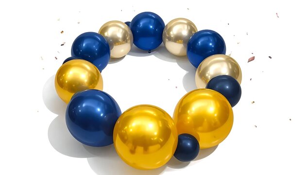 Colorful glass beads scattered on white surface.