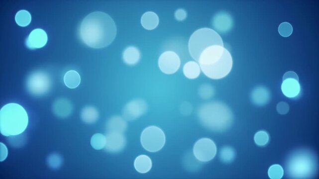 Floating soap bubbles in dark blue water background