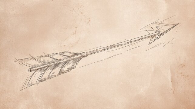 Sketch of an arrow in flight