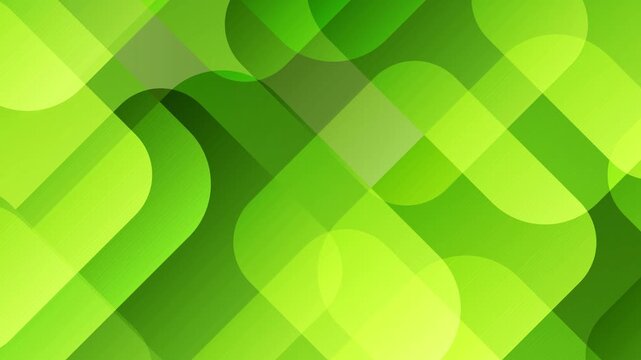 Abstract Geometric Green Overlapping Rounded Shapes 4K