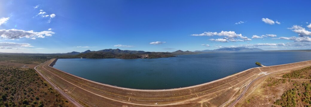 Spectacular aerial Panorama of Ross River Dam Townsville Queensland Australia