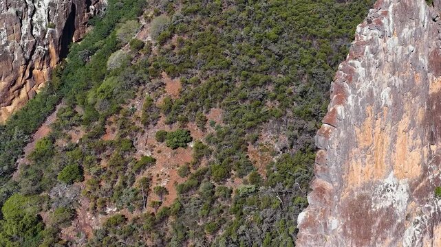The Breadknife Volcanic Rock Formation in Warrumbungle National Park