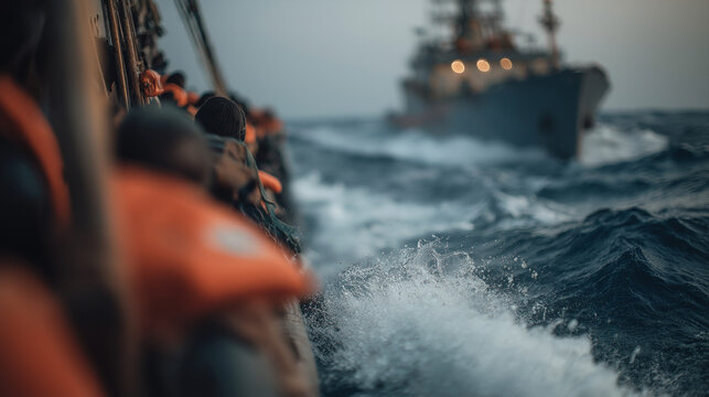 Refugee Boat Rescue Mediterranean