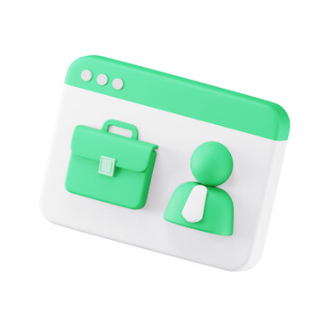 Employee Lifecycle Dashboard 3D Icon for HR Analytics