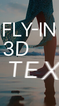 Vertical Fly in 3D Text