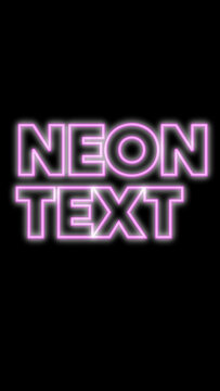 Vertical Flickering Electric Neon Text