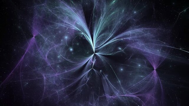 Abstract Cosmic Swirl: An ethereal abstract fractal, painted in shades of cosmic purple and electric blue, evokes the vastness of space and the beauty of the unknown universe.