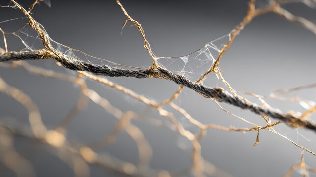 broken wire netting creating a dramatic tear, wires spread apart unevenly, visual metaphor for challenge and opportunity