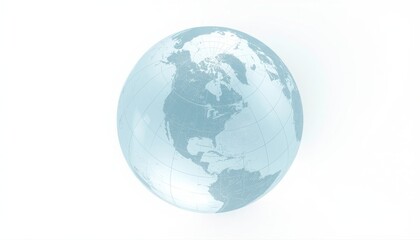 Fototapeta premium Stylized globe map icon representing global business and earth environment with international business environment geography continent worldmap isolated background communication technology