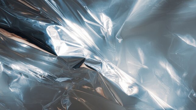 Abstract reflective surface with light reflections and metallic textures