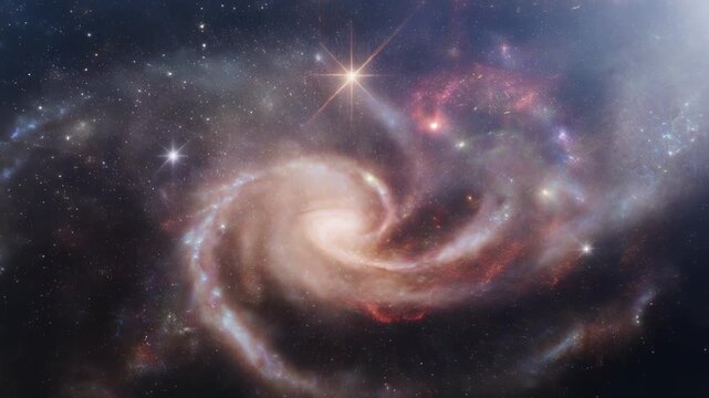 Celestial nebula formation in deep space animation